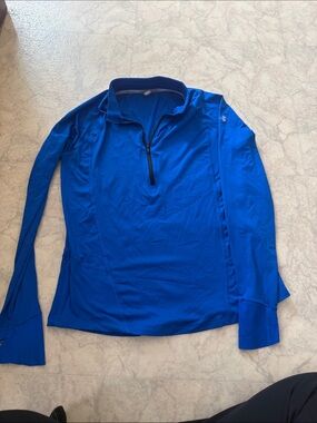 Under Armour women Royal Blue Long-Sleeve Quarter-Zip Performance Top